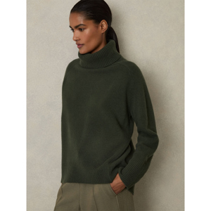 REISS ELIZA Wool Cashmere Roll Neck Jumper